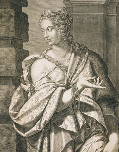 Statilia Messalina, Third Wife of Nero by Aegidius Sadeler or Saedeler